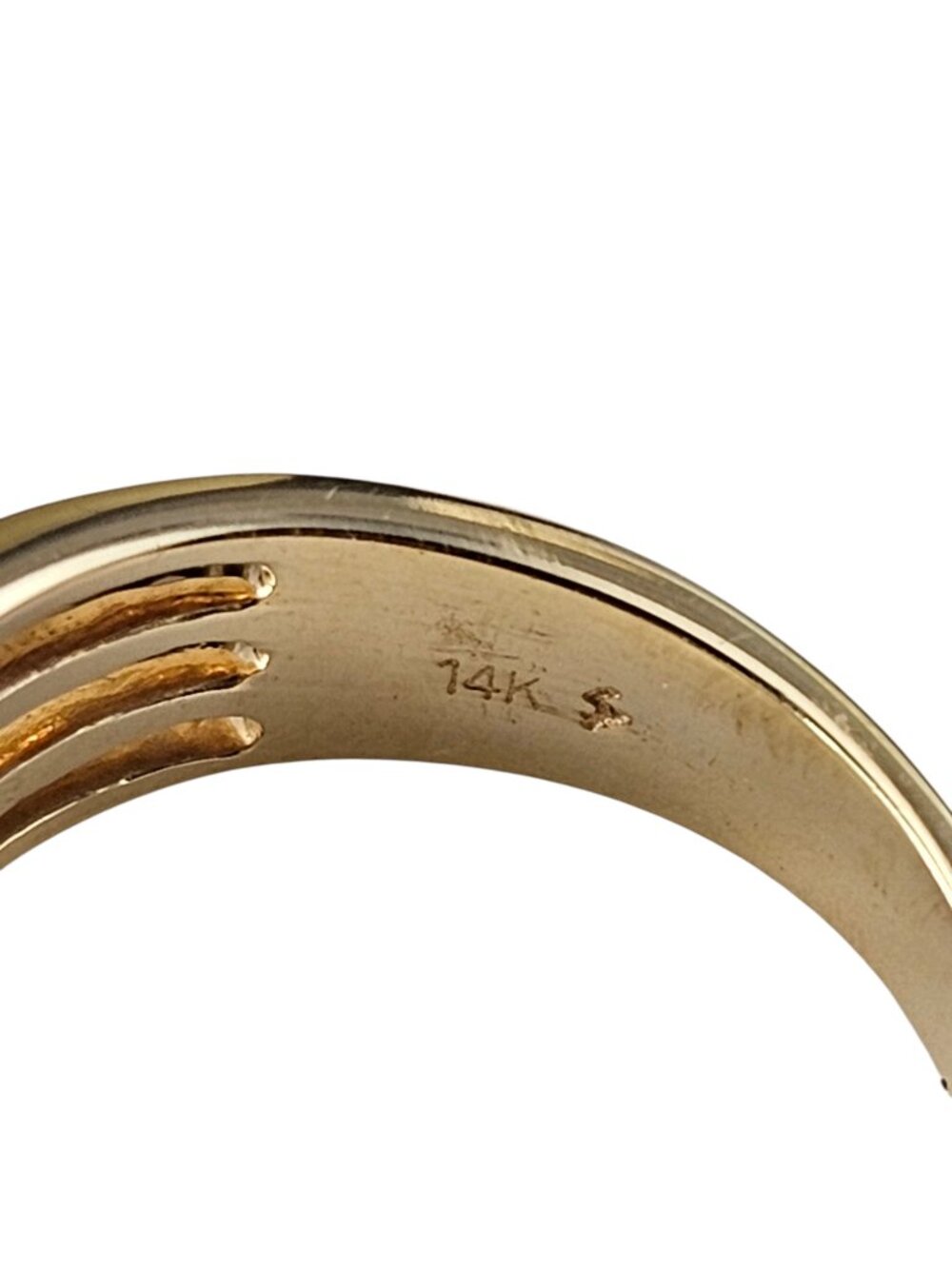 14K Yellow Gold Diamond Multi-Band Ring Size 7 #25412 - Picture 5 of 7
